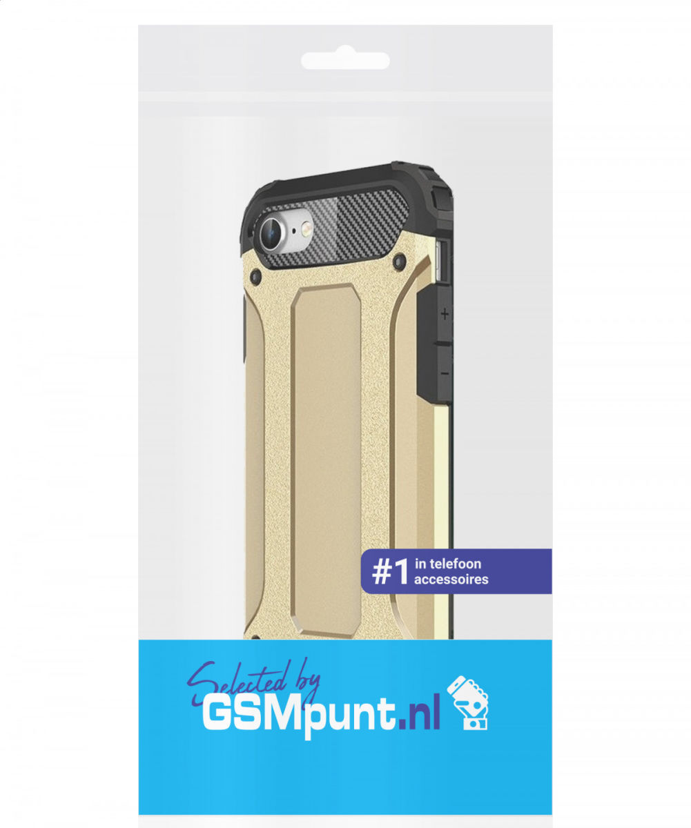 Apple iPhone SE (2020/2022) Hoesje Hybride Back Cover Goud afbeelding 2