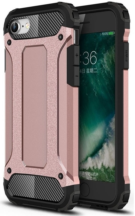 Apple iPhone SE (2020/2022) Hoesje Hybride Back Cover Roze Goud afbeelding 1