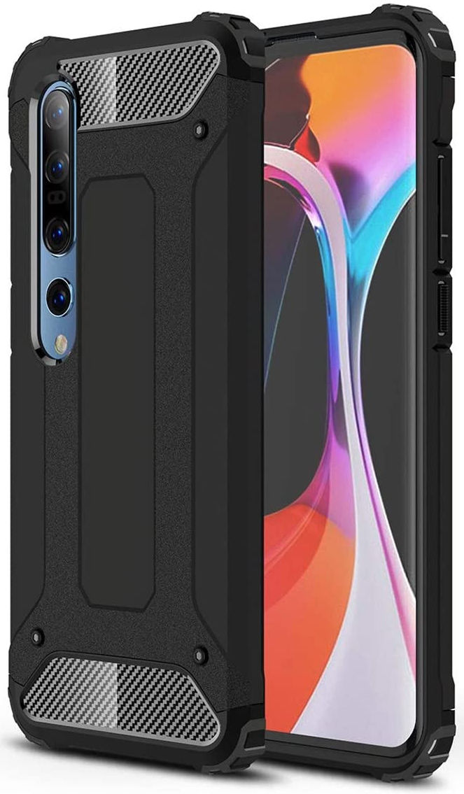 Xiaomi Mi 10 / Mi 10 Pro Hoesje Shock Proof Hybride Zwart afbeelding 1