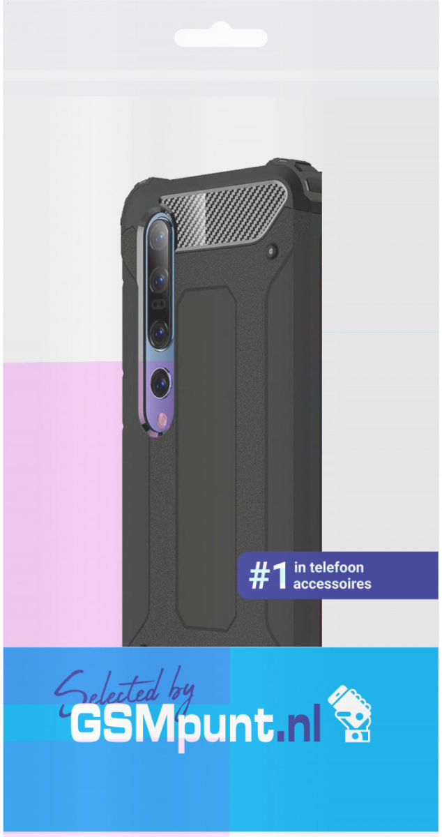 Xiaomi Mi 10 / Mi 10 Pro Hoesje Shock Proof Hybride Zwart afbeelding 2