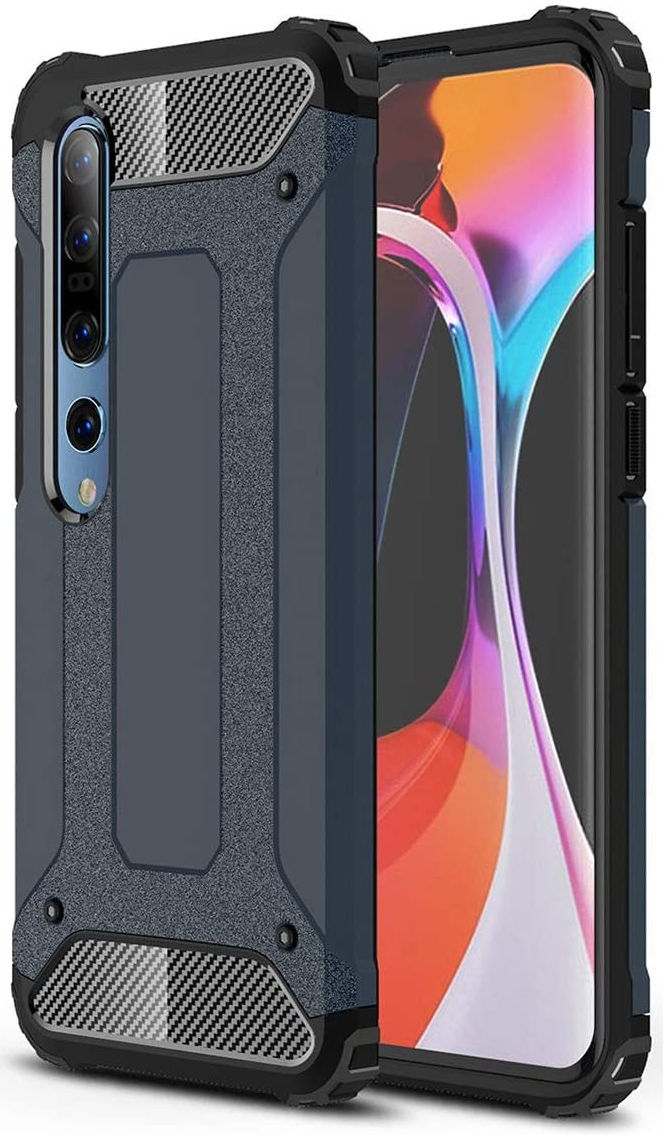 Xiaomi Mi 10 / Mi 10 Pro Hoesje Shock Proof Hybride Donker Blauw afbeelding 1