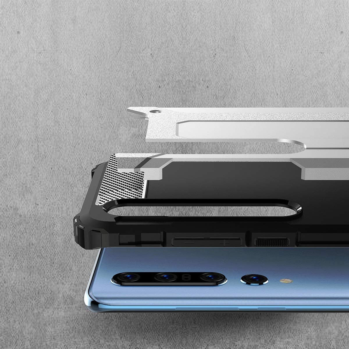 Xiaomi Mi 10 / Mi 10 Pro Hoesje Shock Proof Hybride Donker Blauw afbeelding 5