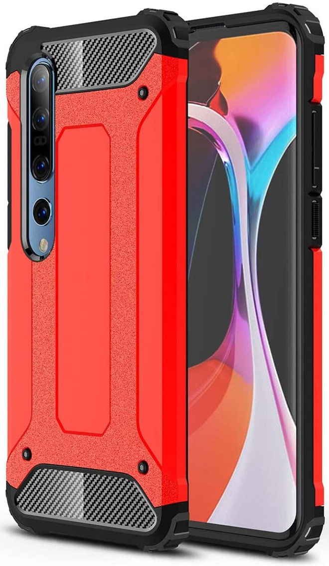 Xiaomi Mi 10 / Mi 10 Pro Hoesje Shock Proof Hybride Rood afbeelding 1