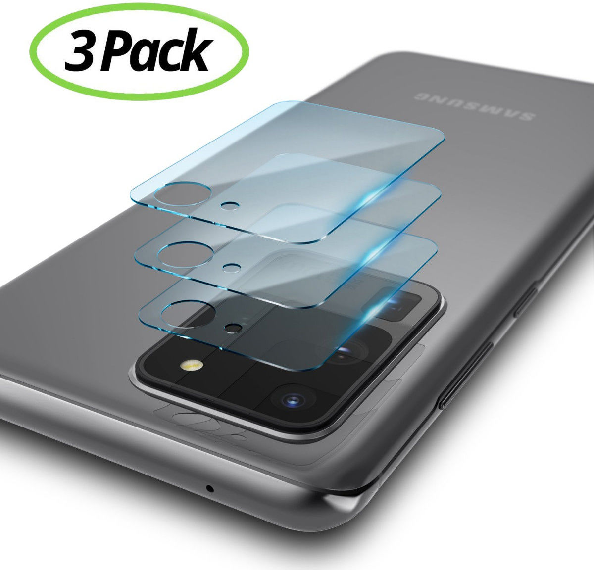 Ringke ID Tempered Glass Camera Lens Samsung Galaxy S20 Ultra (3 Pack) afbeelding 2