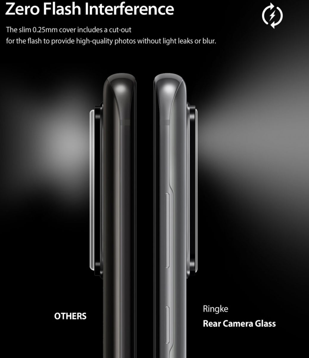 Ringke ID Tempered Glass Camera Lens Samsung Galaxy S20 Ultra (3 Pack) afbeelding 7