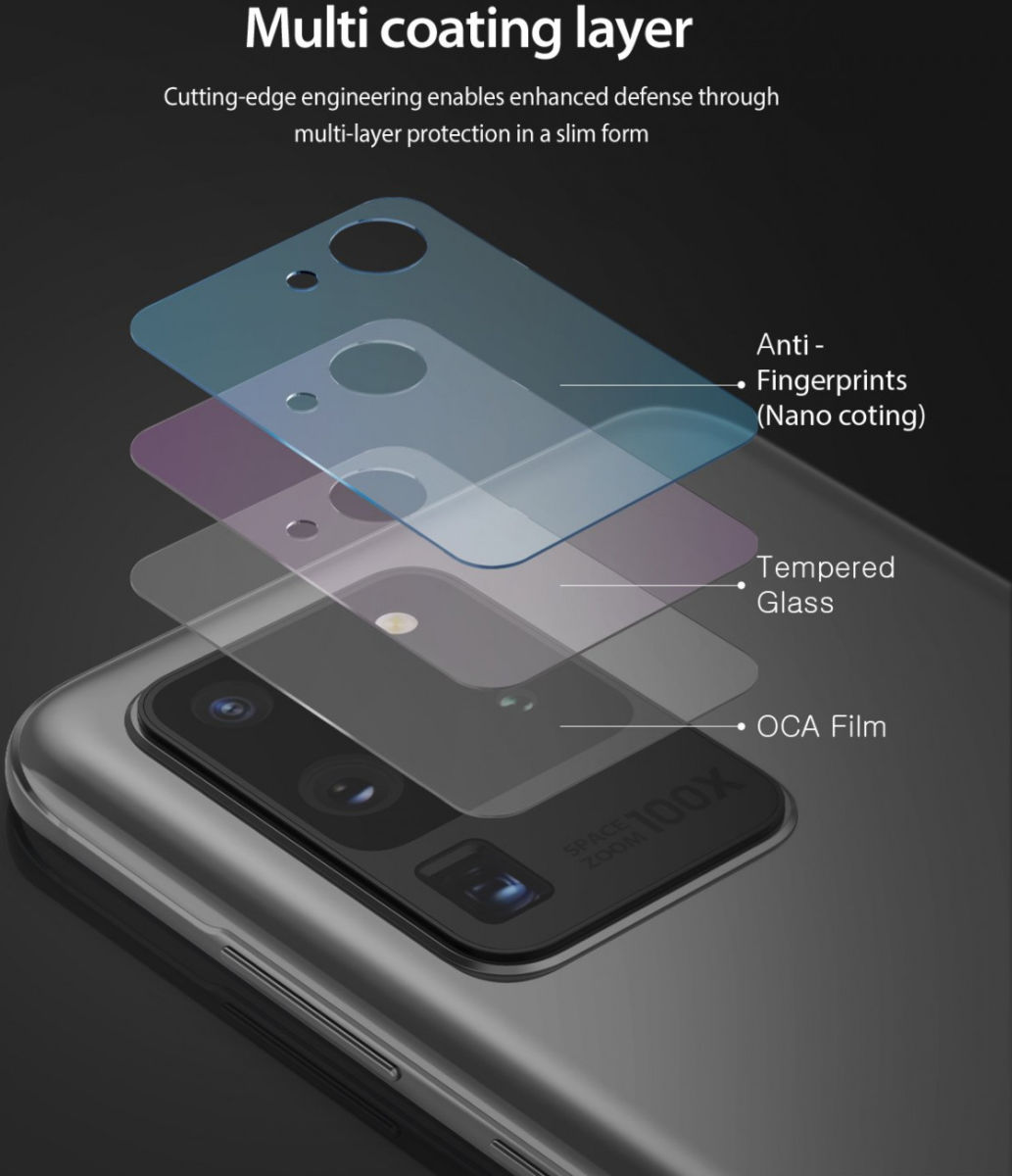 Ringke ID Tempered Glass Camera Lens Samsung Galaxy S20 Ultra (3 Pack) afbeelding 8