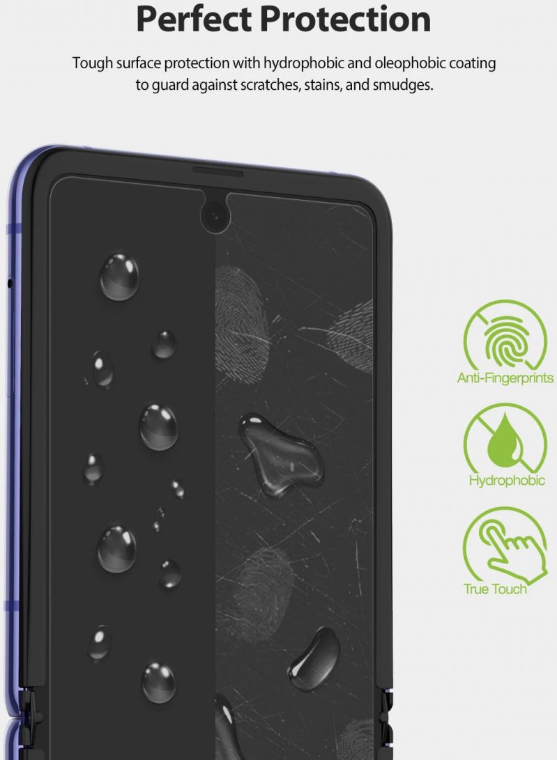Ringke ID Full Cover Screen Protector Samsung Galaxy Z Flip [2-Pack] afbeelding 5