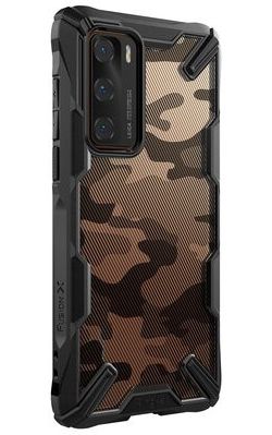 Ringke Fusion X Huawei P40 Hoesje met Camo Design Zwart afbeelding 2