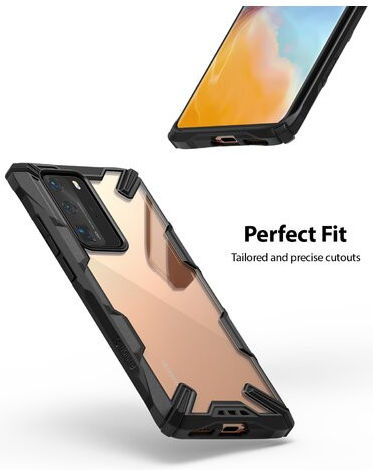 Ringke Fusion X Huawei P40 Pro Hoesje Zwart/Transparant afbeelding 3