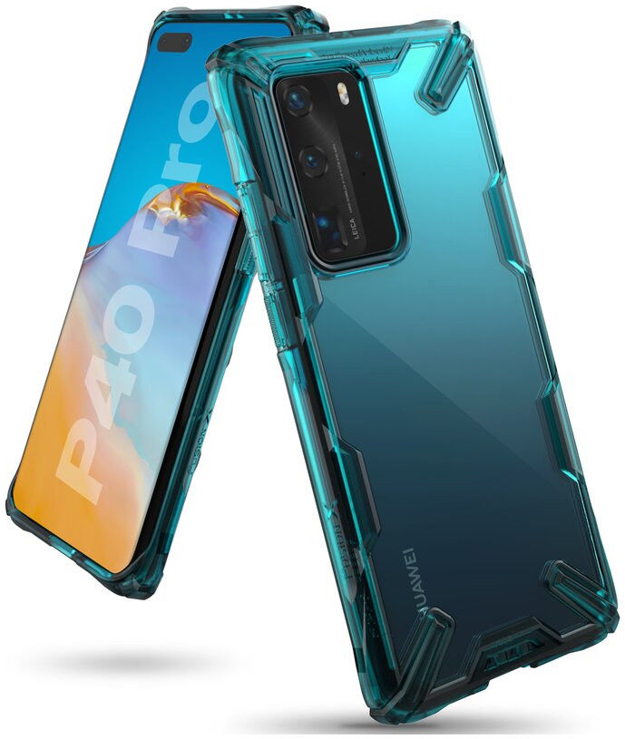 Ringke Fusion X Huawei P40 Pro Hoesje Groen/Transparant afbeelding 1