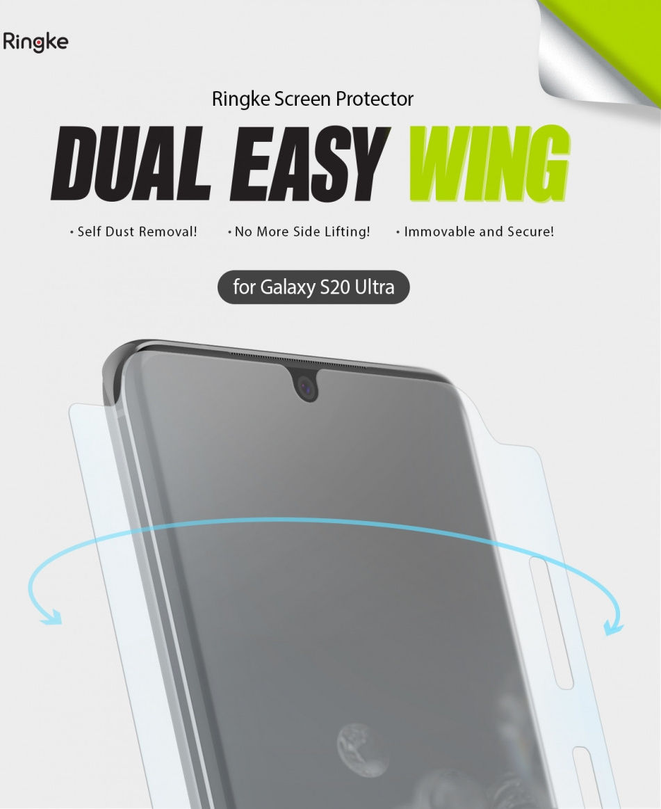 Ringke Dual Easy Wing Huawei P40 Pro Screenprotector (Duo Pack) afbeelding 1