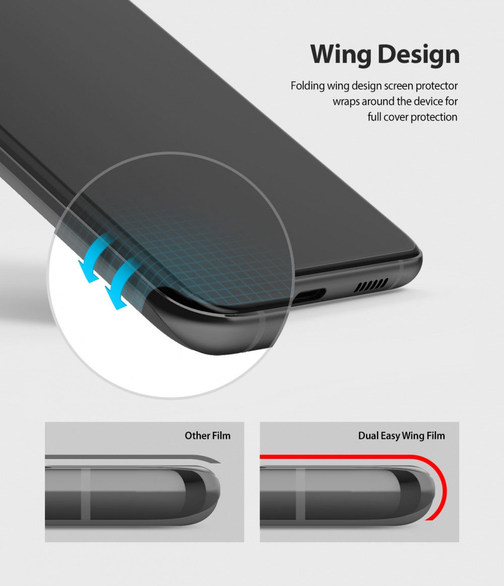Ringke Dual Easy Wing Huawei P40 Pro Screenprotector (Duo Pack) afbeelding 2
