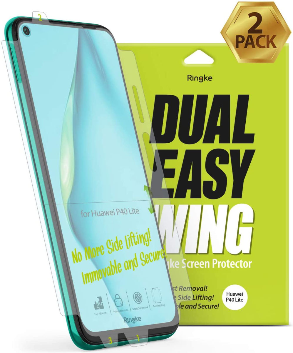 Ringke Dual Easy Wing Huawei P40 Lite Screenprotector (Duo Pack) afbeelding 1