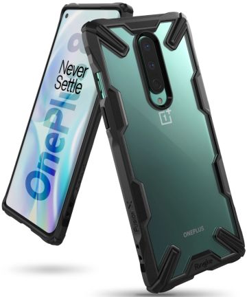 Ringke Fusion X OnePlus 8 Hoesje Transparant / Zwart Hoesjes