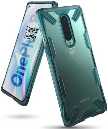 Ringke Fusion X OnePlus 8 Hoesje Transparant / Groen Hoesjes