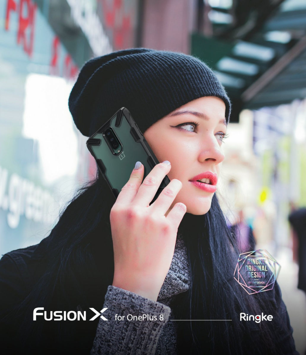 Ringke Fusion X OnePlus 8 Hoesje Transparant / Groen afbeelding 3