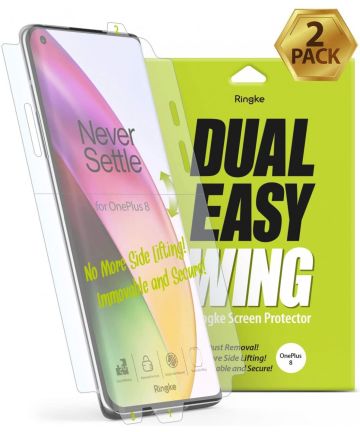 Ringke Dual Easy Wing OnePlus 8 Screenprotector (Duo Pack) Screen Protectors