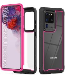 Samsung Galaxy S20 Ultra Hybride Bumper Hoesje Roze