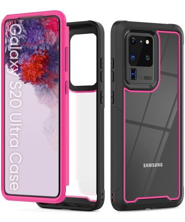 Samsung Galaxy S20 Ultra Hybride Bumper Hoesje Roze Hoesjes
