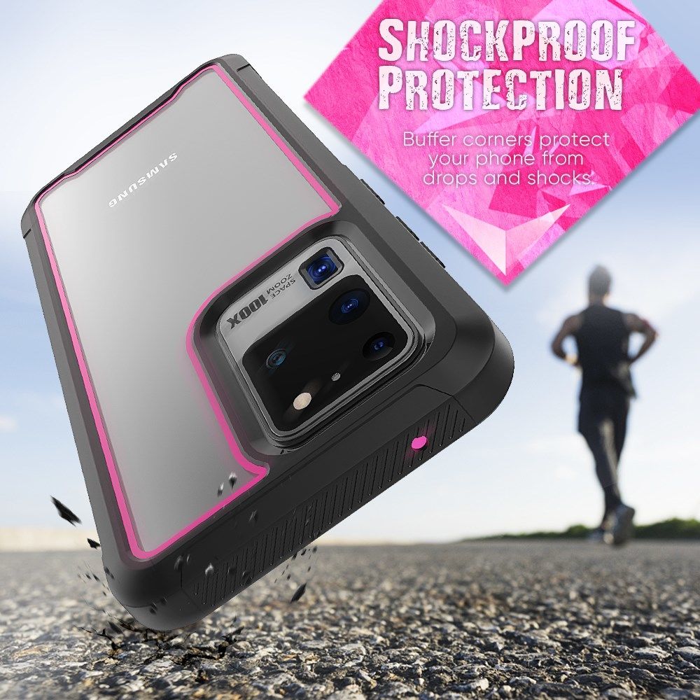 Samsung Galaxy S20 Ultra Hybride Bumper Hoesje Roze afbeelding 2