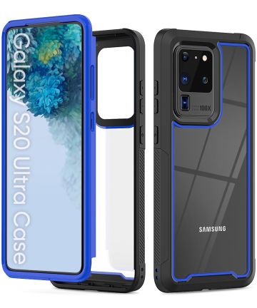 Samsung Galaxy S20 Ultra Hybride Bumper Hoesje Blauw Hoesjes