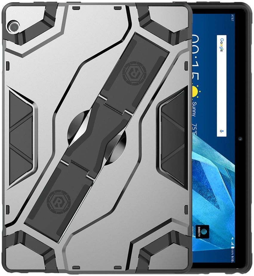 Lenovo Tab M10 (HD) Gen 1 Shock Proof Hoes Standaard en Handvat Grijs afbeelding 8