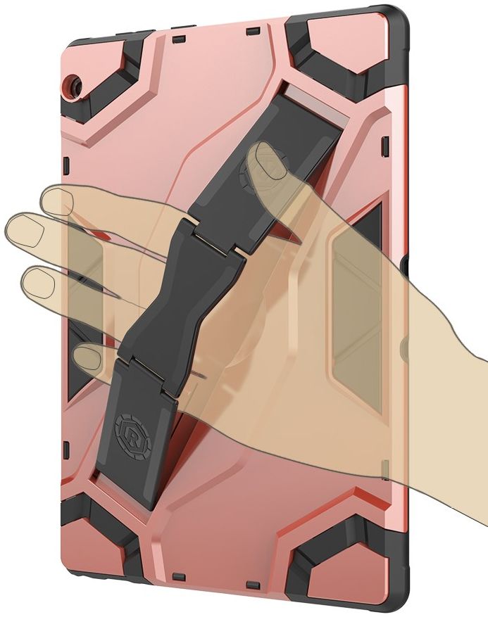 Lenovo Tab M10 (HD) Gen 1 Shock Proof Hoes Standaard en Handvat Roze afbeelding 4