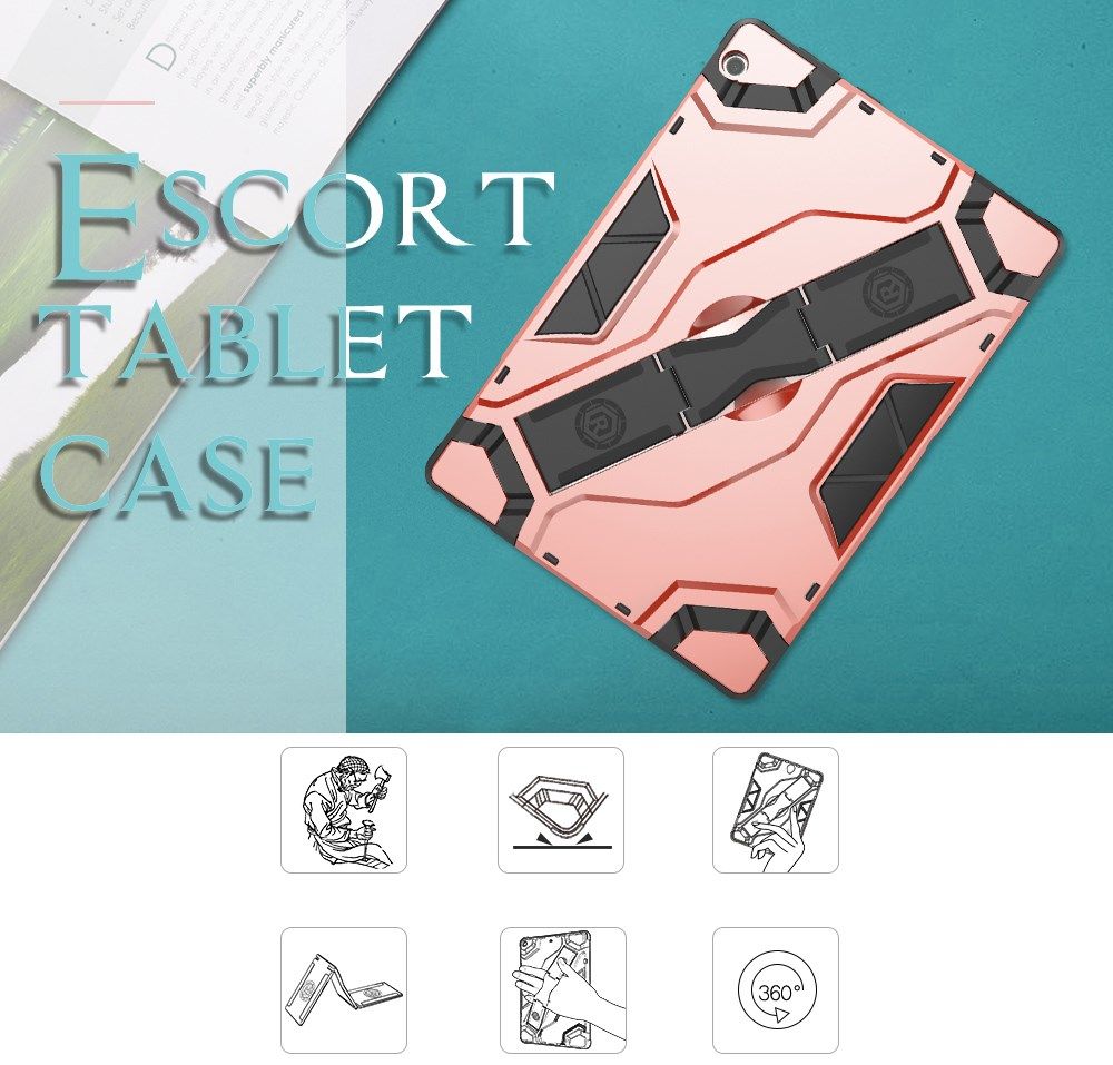 Lenovo Tab M10 (HD) Gen 1 Shock Proof Hoes Standaard en Handvat Roze afbeelding 7