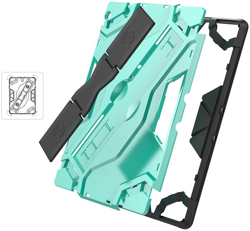 Lenovo Tab M10 HD Gen 1 Shock Proof Hoes Standaard en Handvat Groen afbeelding 6