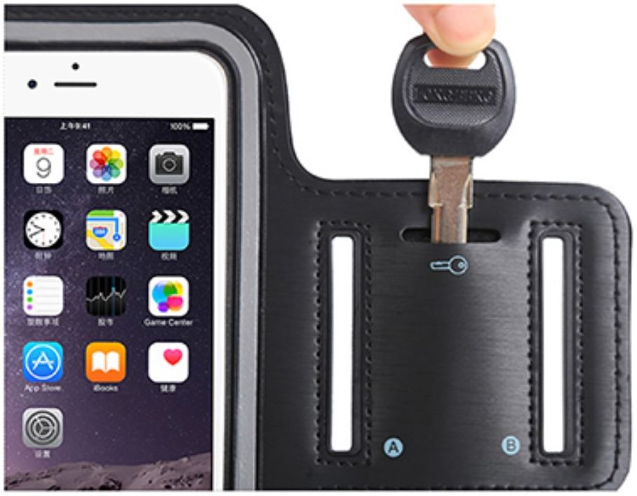 Extra Stevige Universele Sportarmband tot en met 5.5 Inch Zwart afbeelding 8