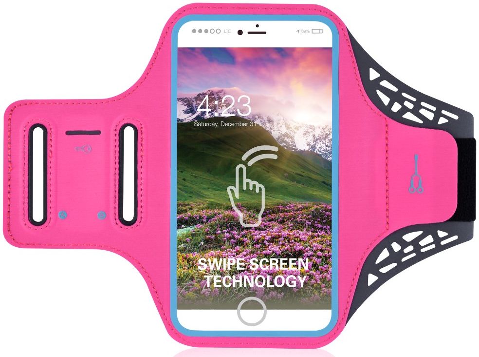 Sportarmband Universeel Hoesje voor het Hardlopen 5.5 inch Roze afbeelding 1