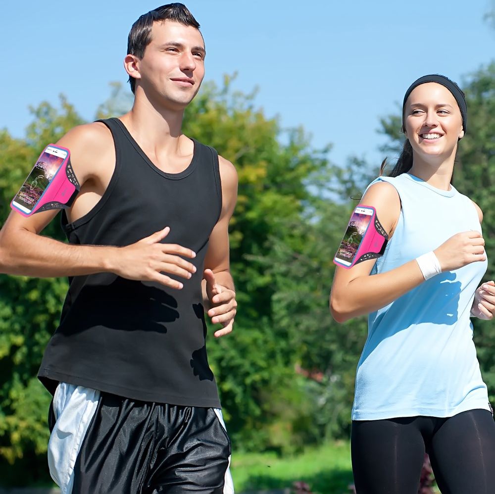 Sportarmband Universeel Hoesje voor het Hardlopen 5.5 inch Roze afbeelding 8