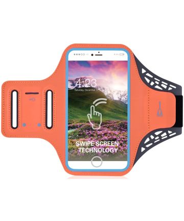 Universele Sportarmband Smartphone 5.5 Inch Oranje Sporthoesjes