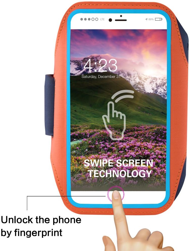 Universele Sportarmband Smartphone 5.5 Inch Oranje afbeelding 3