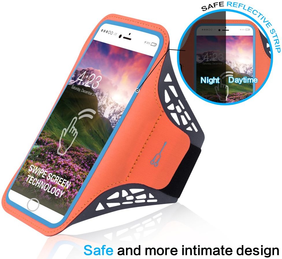 Universele Sportarmband Smartphone 5.5 Inch Oranje afbeelding 5