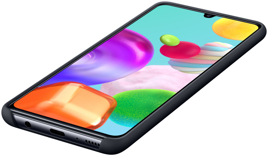 Origineel Samsung Galaxy A41 Hoesje Silicone Back Cover Zwart afbeelding 5