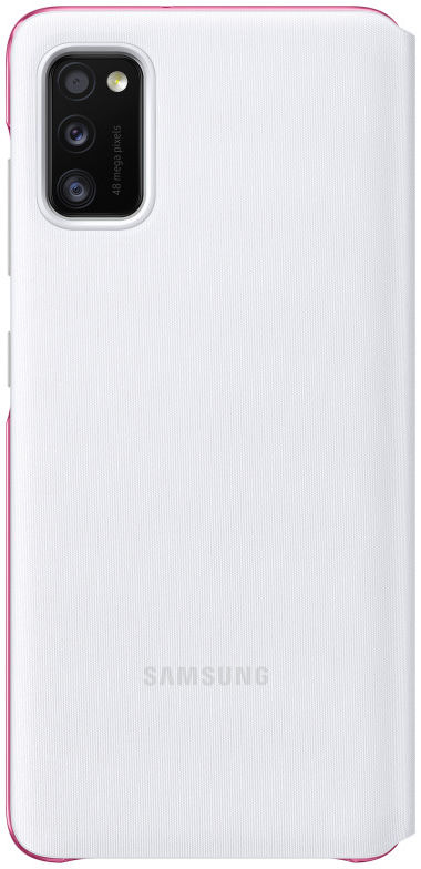 Origineel Samsung Galaxy A41 Hoesje S-View Wallet Cover Wit/Rood afbeelding 4
