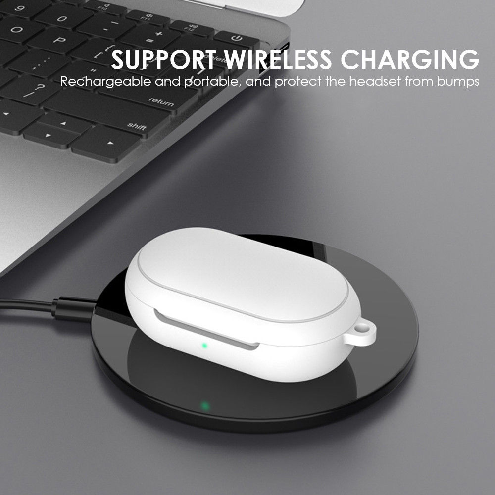 Stevig Samsung Galaxy Buds Siliconen Hoesje Wit afbeelding 12