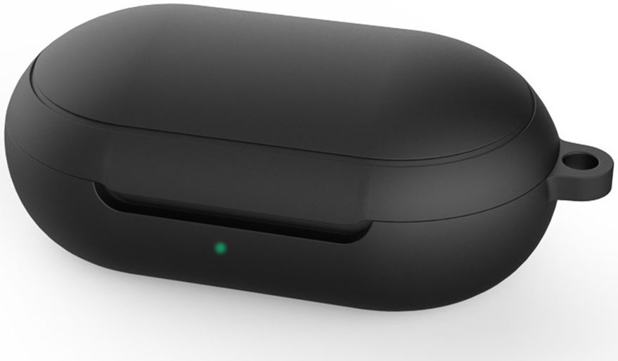 Stevig Samsung Galaxy Buds Siliconen Hoesje Zwart afbeelding 1