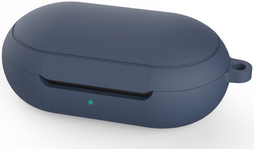 Stevig Samsung Galaxy Buds Siliconen Hoesje Blauw afbeelding 1