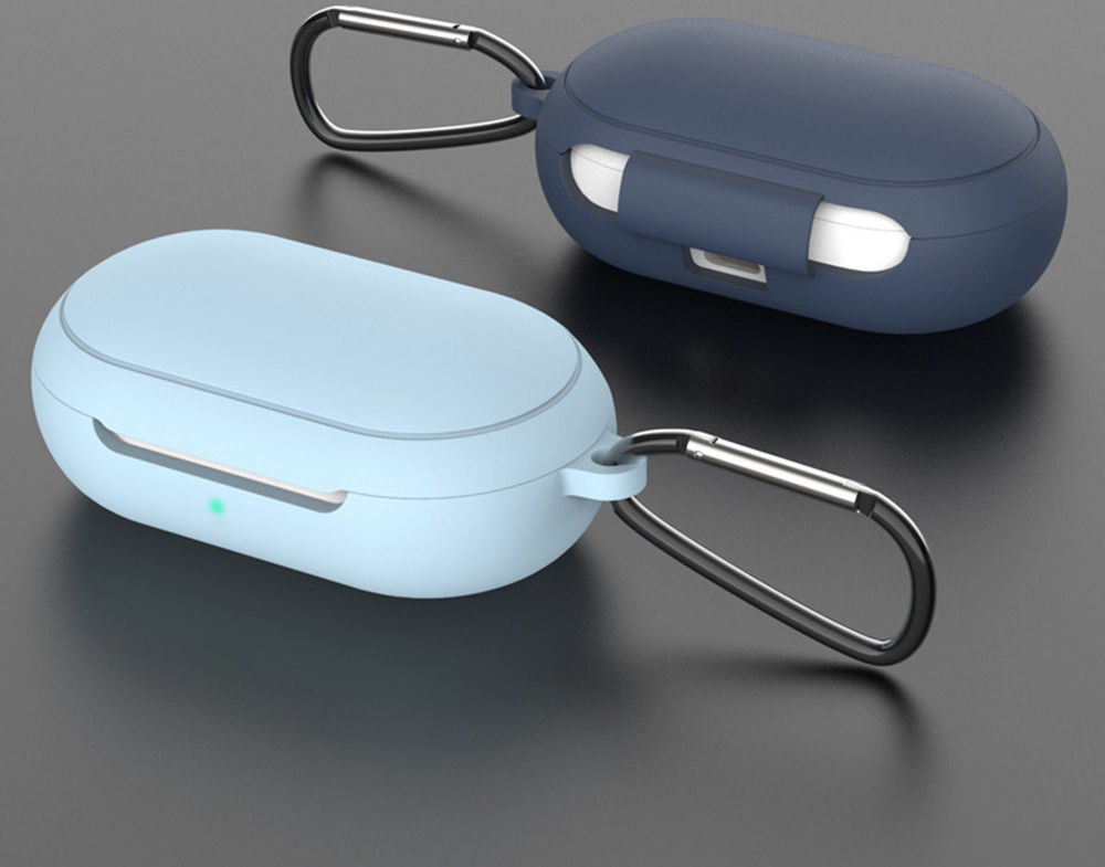Stevig Samsung Galaxy Buds Siliconen Hoesje Blauw afbeelding 12