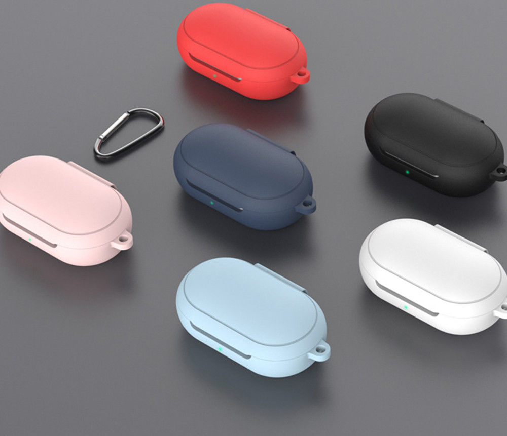 Stevig Samsung Galaxy Buds Siliconen Hoesje Blauw afbeelding 13