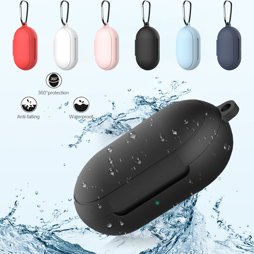 Stevig Samsung Galaxy Buds Siliconen Hoesje Blauw afbeelding 6