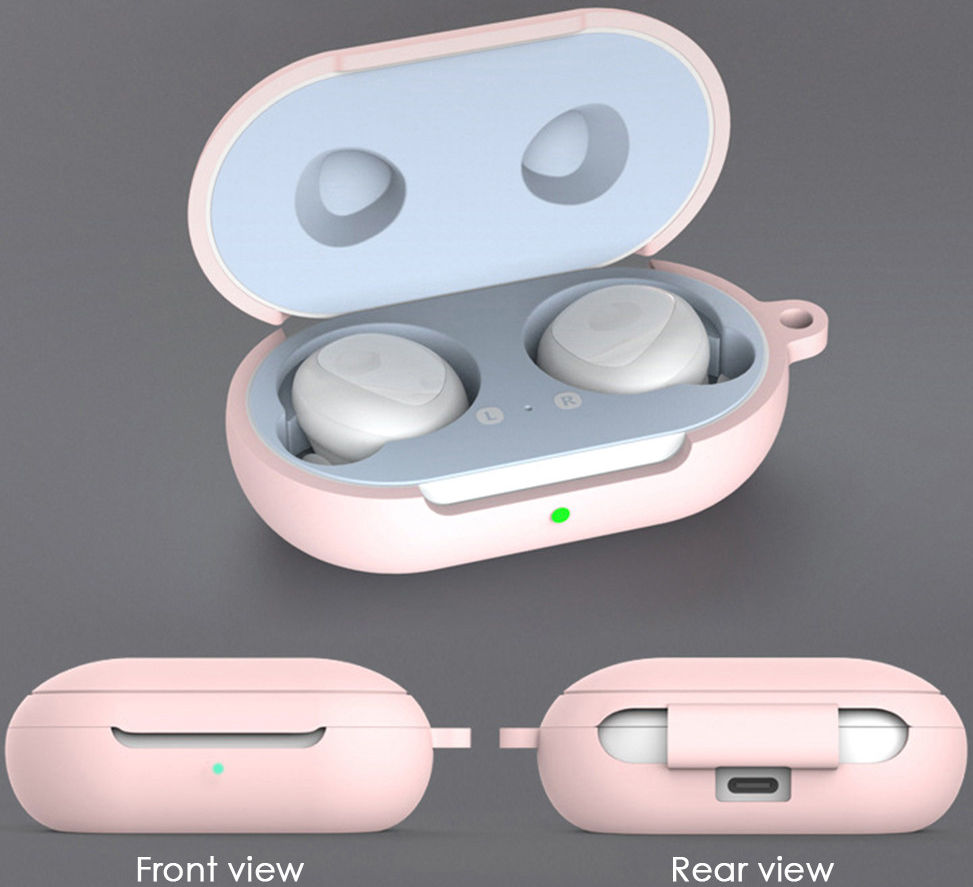 Stevig Samsung Galaxy Buds Siliconen Hoesje Blauw afbeelding 3