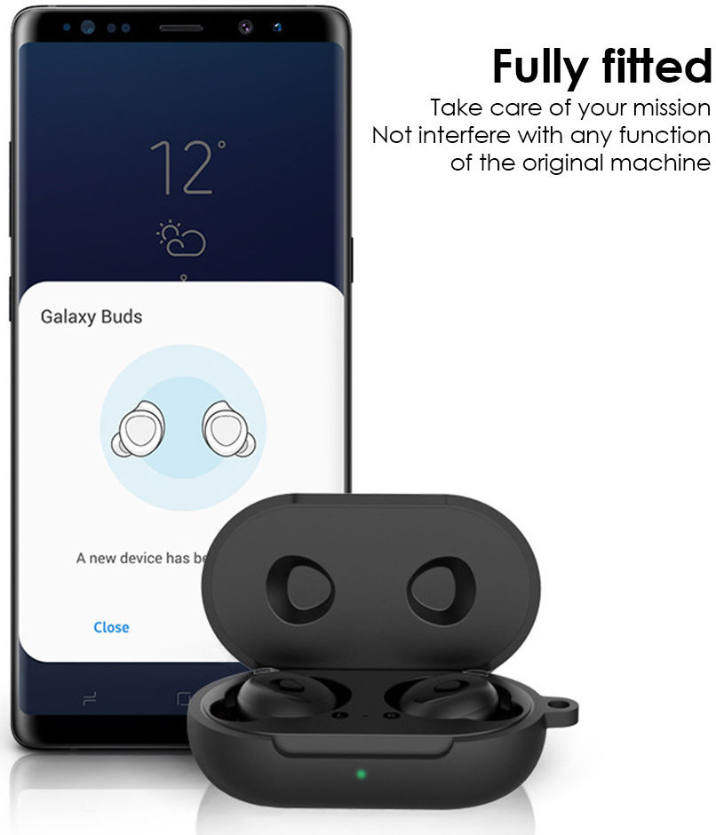 Stevig Samsung Galaxy Buds Siliconen Hoesje Blauw afbeelding 9
