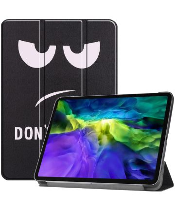 Apple iPad Pro 11 (2018/2020/2021) Tri-fold Hoes met Print Don't Touch Hoesjes