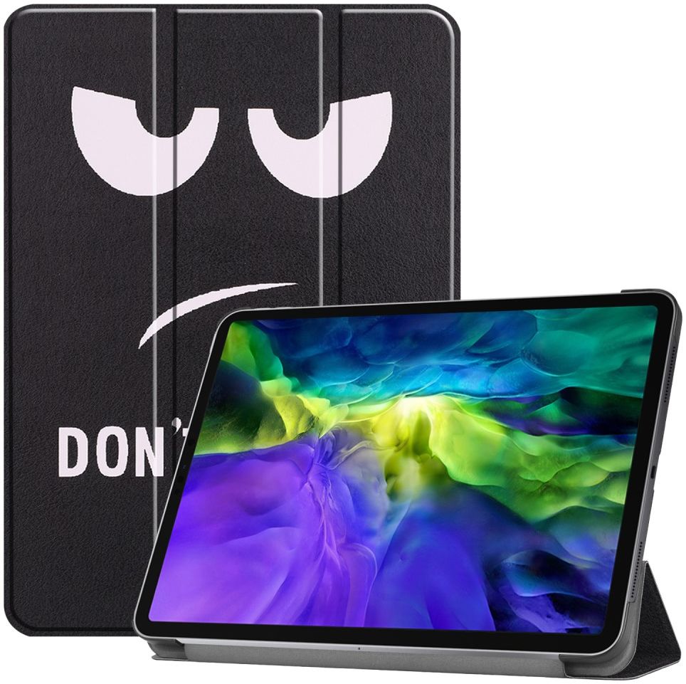 Apple iPad Pro 11 (2018/2020/2021) Tri-fold Hoes met Print Don&#039;t Touch afbeelding 1