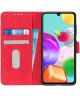 KHAZNEH Samsung Galaxy A41 Hoesje Retro Wallet Book Case Rood