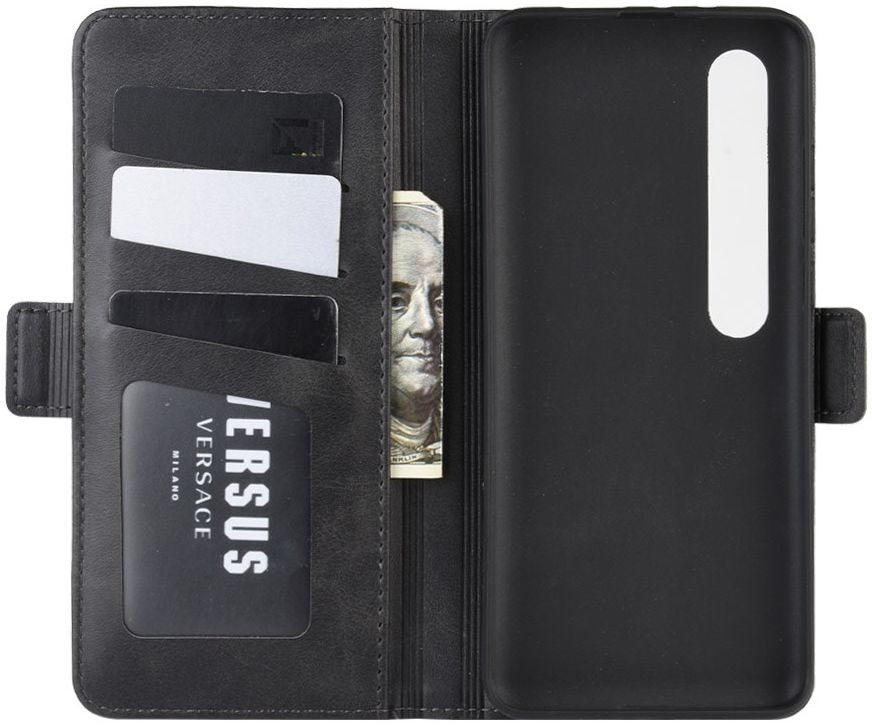Xiaomi Mi 10 / Mi 10 Pro Stand Portemonnee Hoesje Zwart afbeelding 4