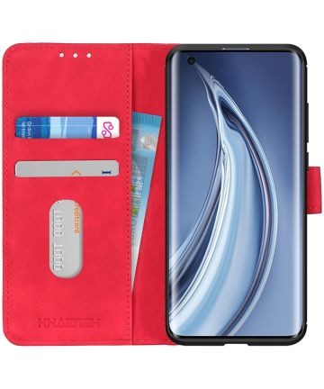 Xiaomi Mi 10 (Pro) Hoesje Vintage Wallet Rood Hoesjes